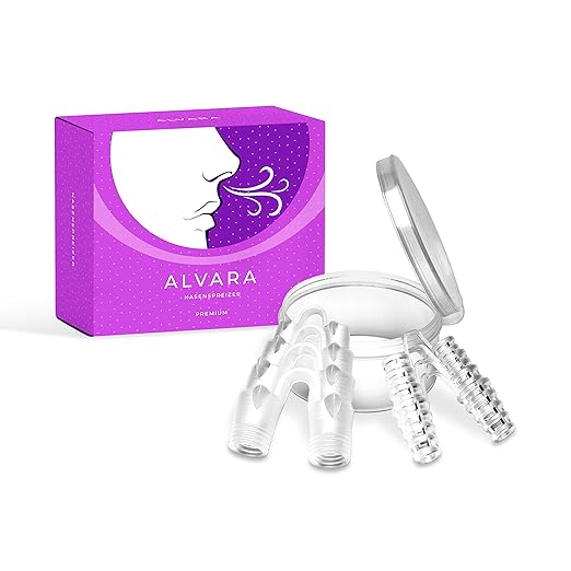 ALVARA® 2 Schnarchstopper in 4 Größen - Nasenspreizer mit Aufbewahrungsbox - Die Lösung gegen Schnarchen - Nasenspreizer aus 