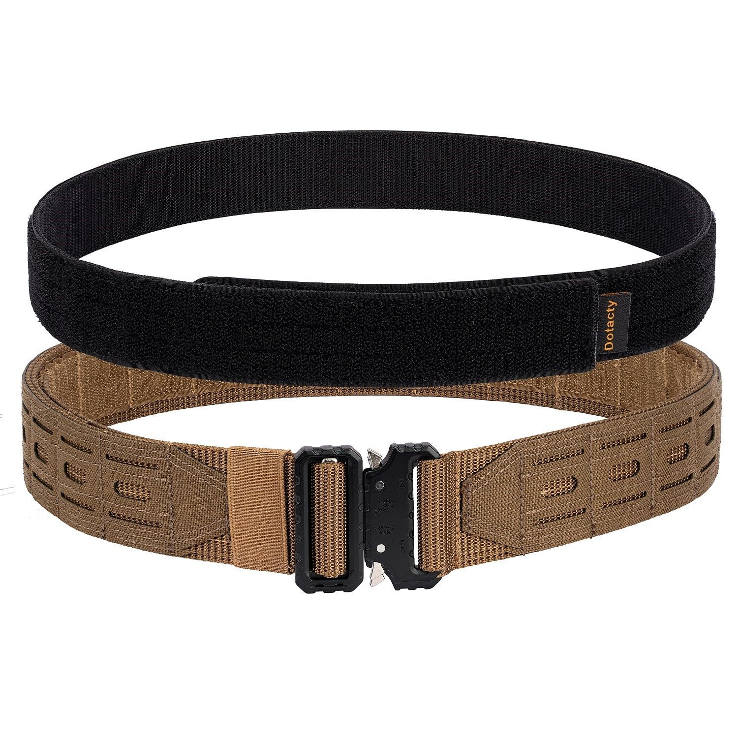 Photo 1 of Dotacty Tactical MOLLE Battle Belt 1.75" Quick Release Range Combat Duty Gun Belt Coyote Brown L
