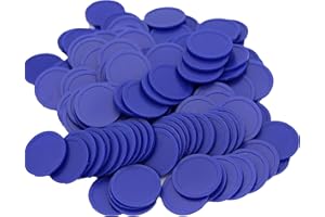 HAKITAROOM 35MM/1.37-inch Box of 120 Counting Coins for Poker Chips and Game Coins (Blue, 35MM/1.37-inch)