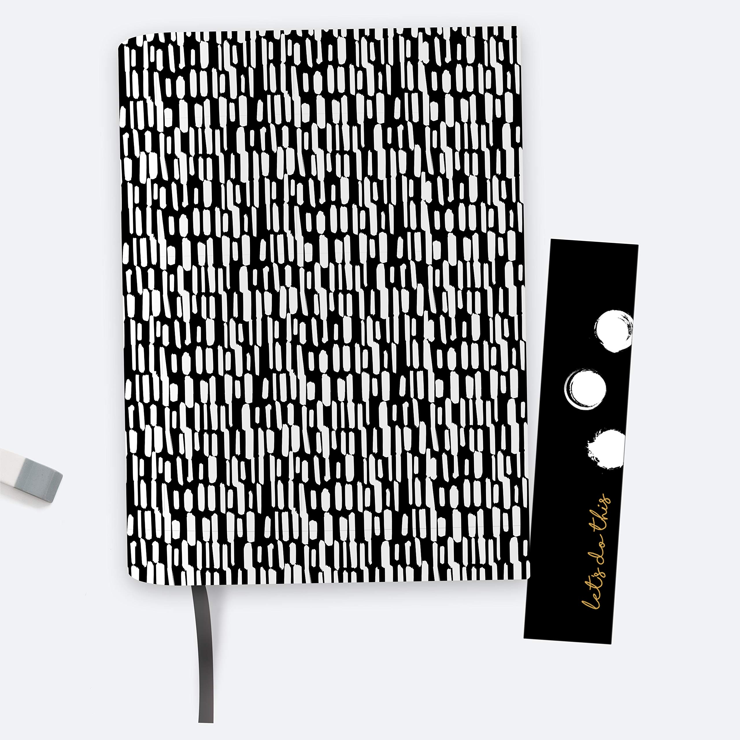 Dotty about Paper A5 Chunky Linen Covered Notebook With Bookmark And Ribbon160 x 215 mm (28 mm thick) 192 sheets - Got to Dash - Perfect for Office Work, School, Diary, Gifting