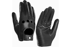 MGGMOKAY Mens Touchscreen Unlined Leather Driving Gloves