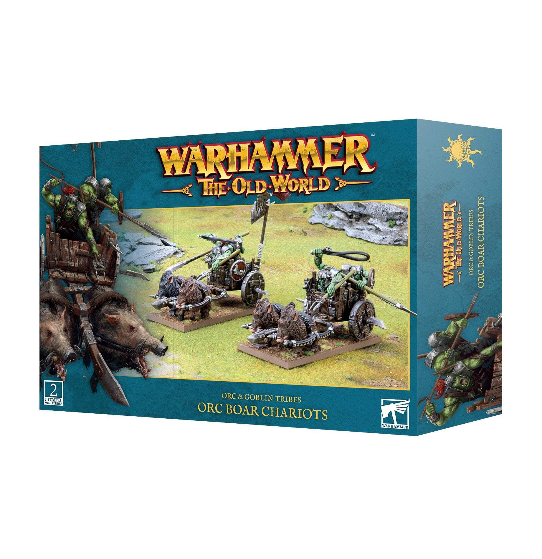 Warhammer Games Workshop The Old World Orc & Goblins: Orc Boar Chariots 09-07