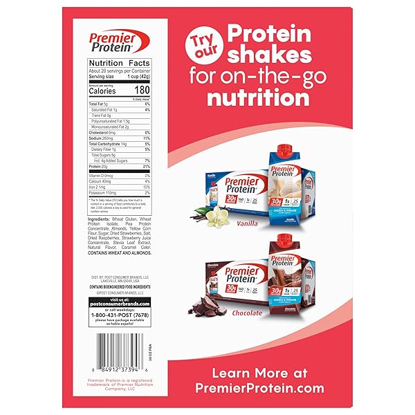 PREMIER PROTEIN MIXED BERRY ALMOND CEREAL, HIGH PROTEIN CEREAL, PROTEIN RICH BREAKFAST OR SNACK MADE WITH REAL BERRIES AND ALMONDS, 30 OUNCE – 1 COUNT