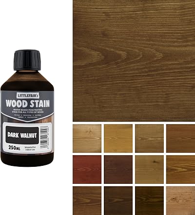 Littlefair's Wood Stain Water-Based Dark Walnut 250ml Non-Toxic