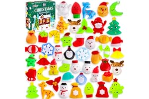 MGparty 48 PCS Christmas Squishies Mochi Squishies Toys for Kids Christmas Stocking Stuffers Party Favor Goodie Bag Filler Bulk