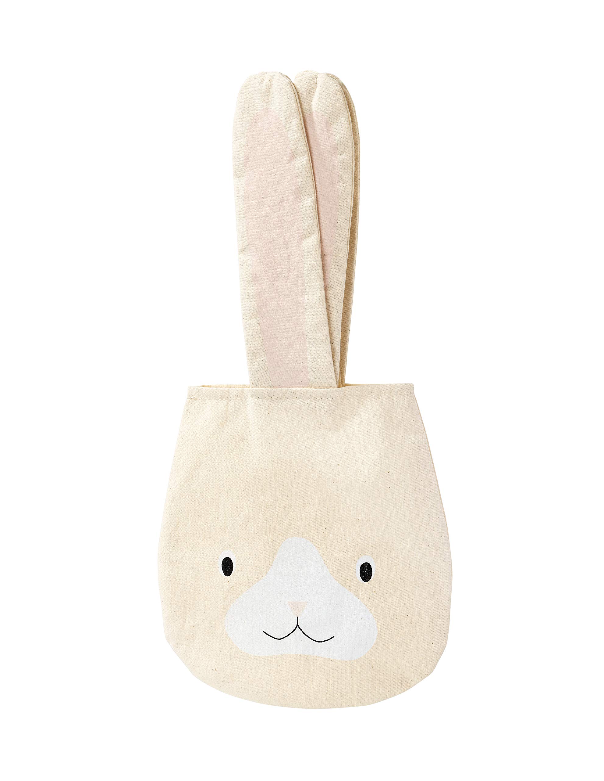 100% Cotton Bunny Bag with Pom Tail - Perfect for Collecting Eggs on Your Easter Egg Hunt