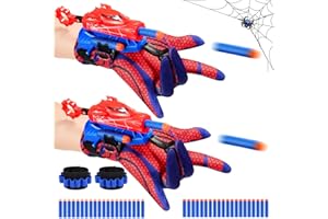 2 Pack Spider Web Shooters Dart Launcher Cool Outdoor Toys for Kids,Party Toys for Lawn/Camping/Carnival Games,Role-Play Toy 