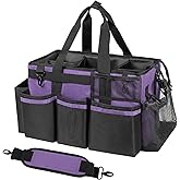 SCAVATA Wearable Cleaning Caddy, Large Cleaning Supplies Organizer with Handle & Shoulder Straps for Housekeepers, Under Sink