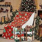 Fanfanwin 10 Pcs Christmas Throw Blankets Bulk Holiday Flannel Blanket Soft Fuzzy Fleece Throw Blankets Gifts Snowflake Snowman Xmas Tree for Homeless Wedding Office Couch Bed Chair Dorm(51 x 59 Inch)