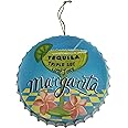 Margarita Metal Bottle Cap, Wall Decor for Tiki Bar or Mancave, 9.75" Diameter
