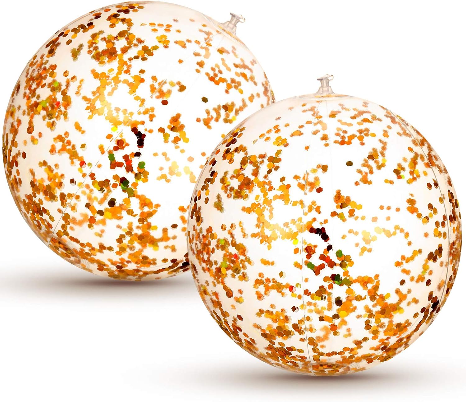 beach ball with glitter inside