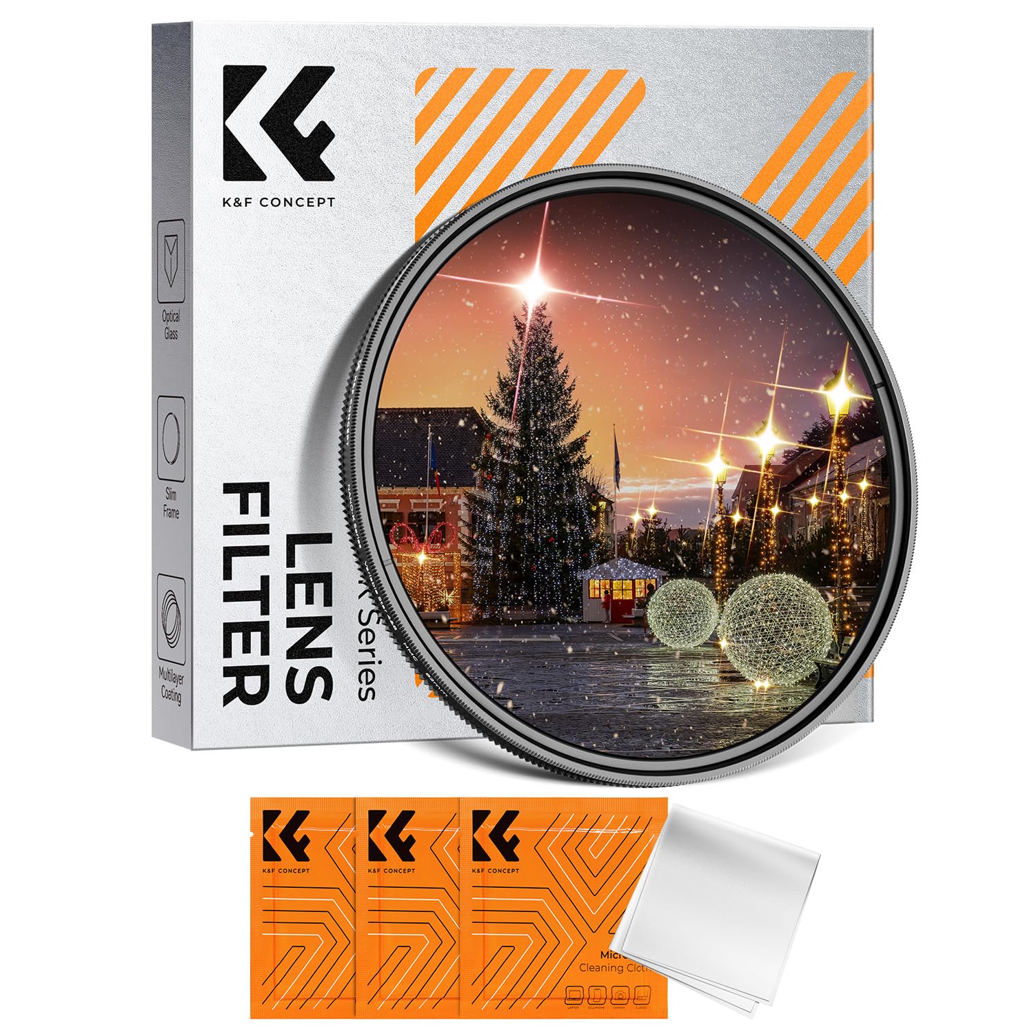 K&F CONCEPT 58mm Variable Star Filter, 4 Points 8 Points Cross Star Special Effects Optical Glass Lens Filters (Nano-K Series)