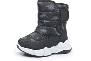 Ahannie Kids Toddler Snow Boots Boys Girls Winter Boots Insulated Warm Outdoor Shoes(Toddler/Little Kid)