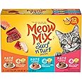 Meow Mix Paté in Gravy Wet Cat Food Variety Pack, Surf n’ Turf Patés 2.75 Ounce (Pack of 12)