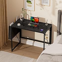 SOROGRA Folding Desk with Storage Pocket for Small