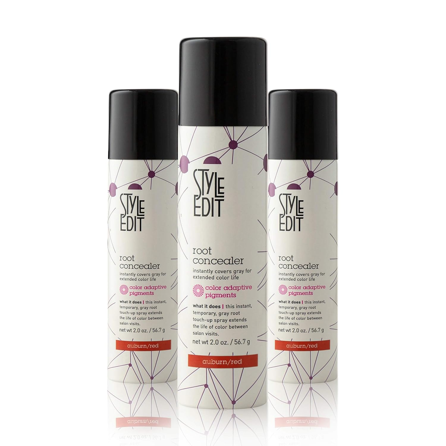 Style Edit Root Concealer Touch Up Spray | Instantly Covers Grey Roots | Professional Salon Quality Cover Up Hair Products for Women |Auburn/Red 2 Ounce (Pack of 2): Beauty