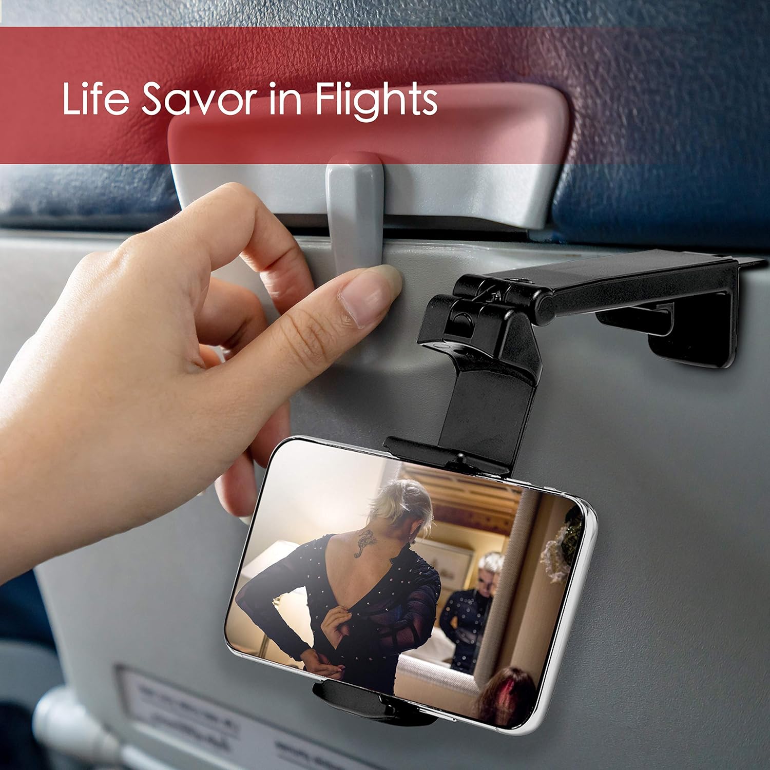 Travel gadget holder for the plane