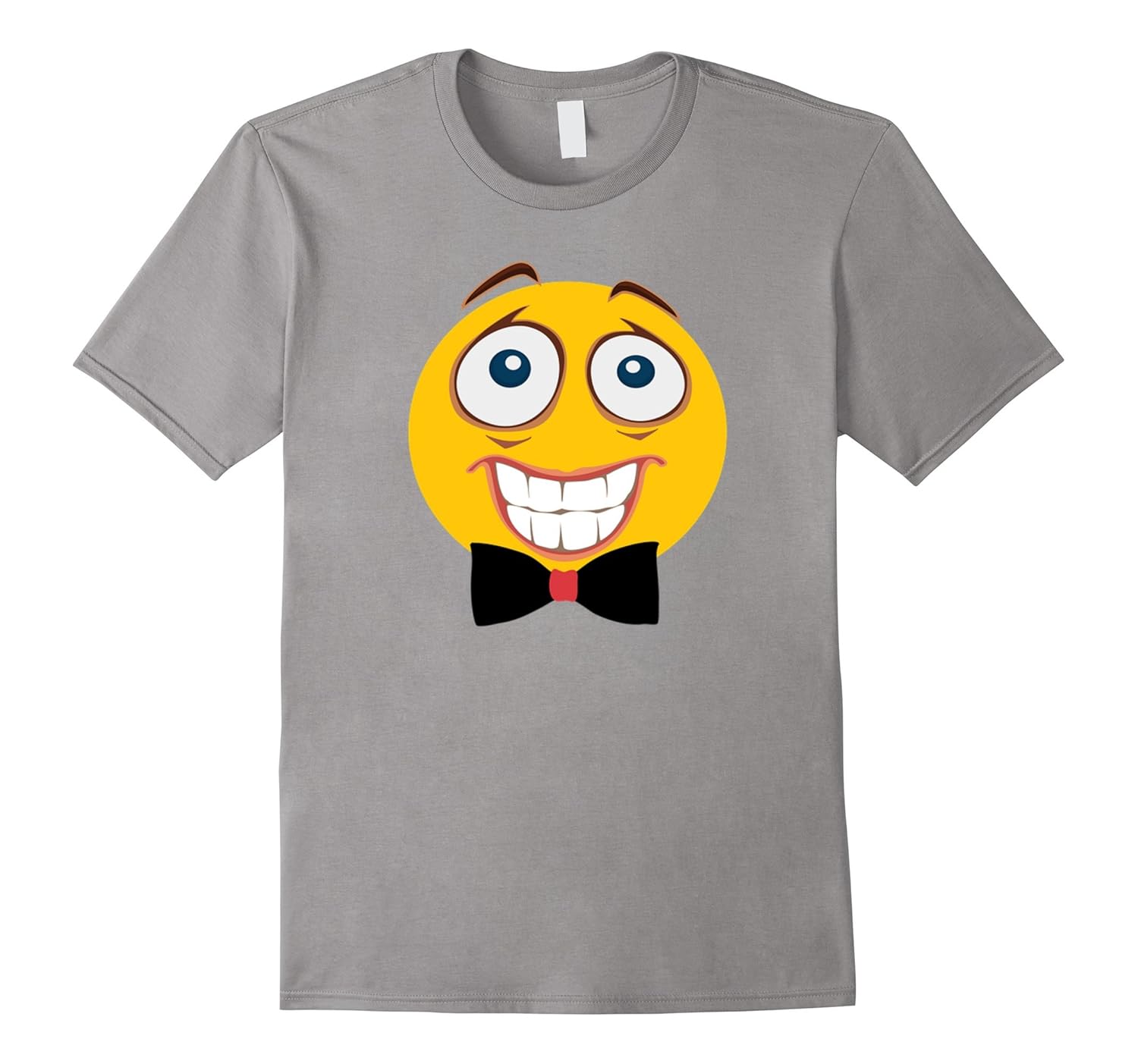 Emoji T-shirt Emoji Smile With Bow Tie Emoticon Formal Funny-Rose