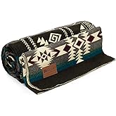 QISU Wool Blanket Throw | Large, Beautiful, Warm, Handmade in Ecuador by Local Artisans |94″ x 78″|Ultra-Soft, Hypoallergenic & Breathable | Non-Itchy or Scratchy Fabric (Jacamars Green)