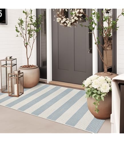 Safavieh Courtyard 2 x 16 (ft) Loomed Synthetic Navy/Gray Rectangular Indoor /Outdoor Solid Professionally Clean Only Runner rug in the Rugs department at