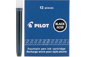 PILOT Namiki IC100 Fountain Pen Ink Cartridges, Black, 12-Pack (69100)