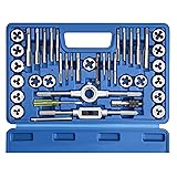 Anfrere 40pcs Metric Tap and Die Set, Metric