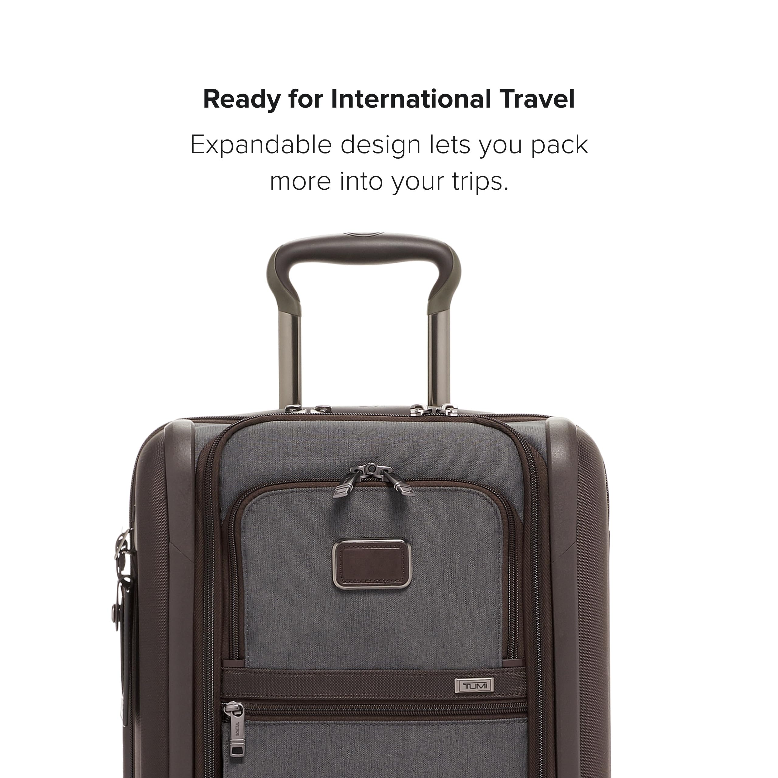 TUMI Alpha International Dual Access 4-Wheeled Carry-on - Expandable, Durable and Compact Luggage with Removable Garment Bag