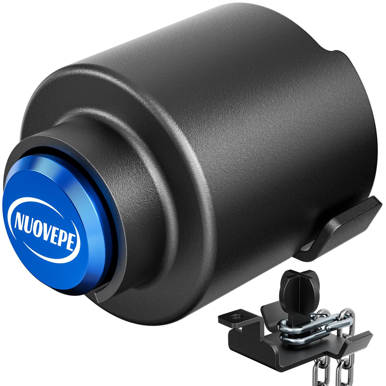 Photo 1 of NUOVEPE Trailer Lock Fits 2 5/16 Inch Couplers, Secures Safety Chains Anti-Theft Ball Hitch Lock, Pry-Resistant & Heavy-Duty Trailer Hitch Locks for RV | Cargo | Camper | Dump Trailer (Blue)