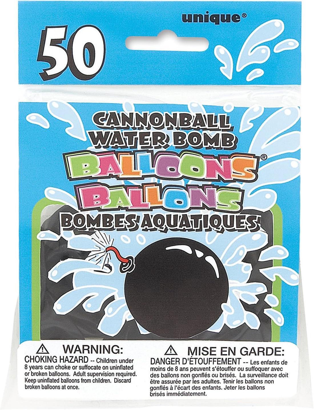 Cannonball-Shaped Black Water Bomb Balloons (22cm) Pack of 50 - Premium Quality for Epic Water Battles & Summer Fun - Image 3