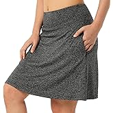 Xioker Women Skorts Skirts with Zipper Pockets,Athletic Golf Tennis Swim Skirts with 20" Knee Length for Women