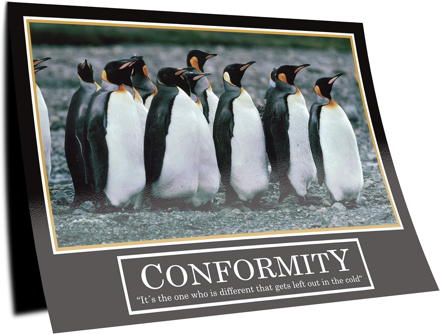 GREAT ART Conformity Poster - Original Barney Stinson Wallpaper- 23,3 x 33,1 in (59,4 x 84,1 cm) Penguin How I Met Your Mother Motivational Quotes Adaptation Mural Decoration - No. 3