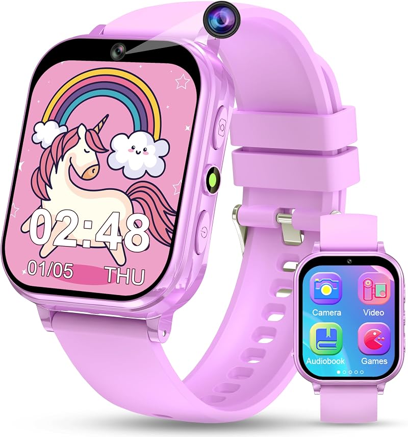 KALINCO Kids Smart Watch 30+ Games Camera Pedometer Educational Toy 5-12