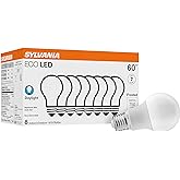 Sylvania ECO LED A19 Light Bulb, 60W Equivalent, Efficient 9W, 7 Year, 750 Lumens, Non-Dimmable, Frosted, 5000K, Daylight - 8