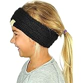 C.C Children's Kids' Winter Warm Cable Knit Fuzzy Lined Ear Warmer Headband