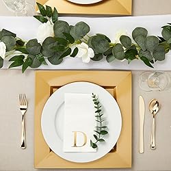 Sparkle and Bash Gold Foil Initial Letter D White