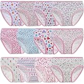 Anktry Baby 12 Pack Panties Soft Comfort Knickers Cotton Underwear Little Girls Assorted Briefs 2-14 Yrs
