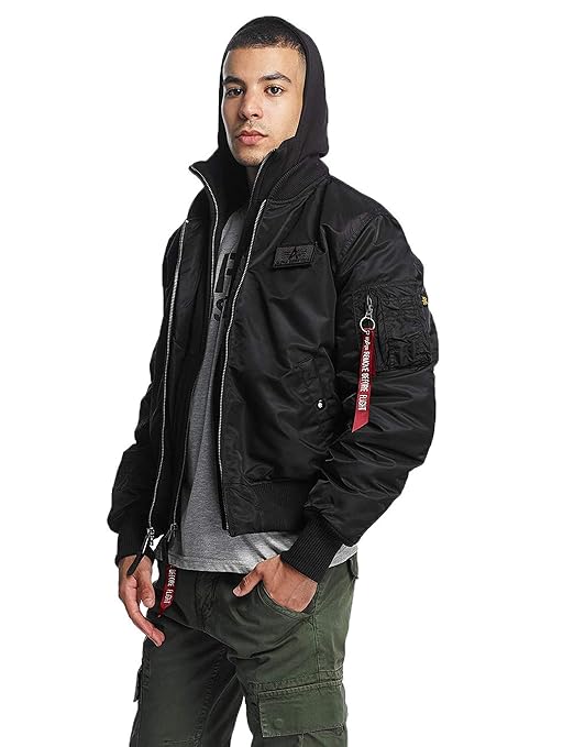 Alpha Industries Herren Bomberjacke MA-1 D-Tec SE schwarz Flightjacket