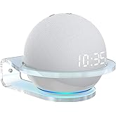 HomeMount Dot5 Generation Wall Mount - All New 5th Gen Acrylic Holder, Space Saving Solution Bracket Shelf Compatible with Homepd Mini & Dot5 & Dot4 & Pop (Clear)