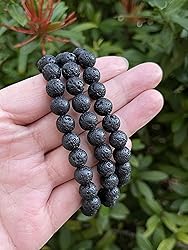Black Lava Crystal Bead Bracelet 8mm, Wholesale