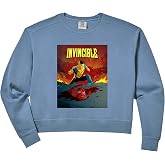 Womens Invincible &amp; Omni-Man Bloody Reflection Poster Comfort Colors Crop Sweatshirt