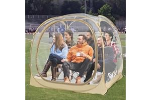 PRIVATEPOD EighteenTek Pod All Weather Sports Tent with Sealed Floor - Instant Tent Shelter - Outdoor Bubble Tent - Rain Tent Camping Sun Shelter Pop Up Clear, Patent Pending for Sports Events Fishing Cheering