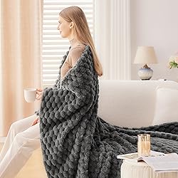 NEWCOSPLAY Super Soft Queen Blanket Grey Premium