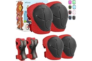 KUYOU Kids Knee Pads Elbow Pads Guards Protective Gear Set Safety Gear for Roller Skates Cycling BMX Bike Skateboard Inline Skatings Scooter Riding Sports.