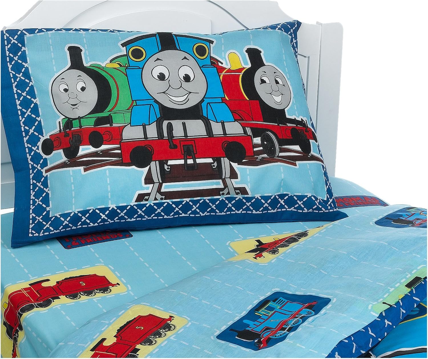 Amazon Com Thomas And Friends Patchwork Ii Standard Pillowcase