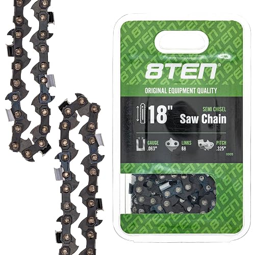 Set Di 3 Catene Per Motosega STIHL MS 231 E MS 251 - 68 Maglie, Passo .325", Spessore 1.6 Mm, Per Guida Da 45 Cm (18 Pollici)