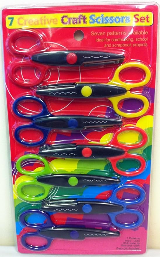 CRAFT SCISSORS SET OF 7 PATTERNS CREATIVE CUTTING CARD MAKING ART