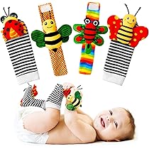 Ropa Bebe Niño 0-3 Meses Set Sonajeros Calcetines Para Bebé (3+