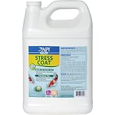 API POND STRESS COAT (1 Gallon) Pond Water Conditioner - Quickly Makes Tap Water Safe for Fish &amp; Plants - Up to 15360 Gallons - Removes Chlorine, Ammonia &amp; More - Natural Aloe Vera