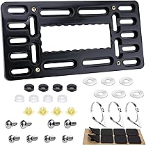 OE Replacement Front Bumper License Plate Holder Bracket For 2005-2007 Toyota Avalon – Black Plastic