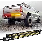 OPT7 Redline Parlux Tailgate Light Bar for Tundra, Sequential Amber Turn | [2-PIECE] Aluminum, Weatherproof Rigid Triple Row LED Truck Dynamic Taillight Strip for 2007-2021 Tundra 2nd Gen